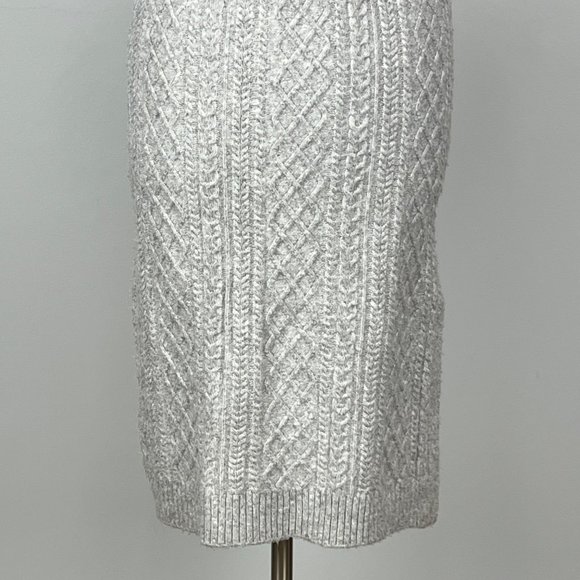 House of Harlow 1960 Sleeveless Cable Knit Sweater Dress Gray Turtleneck size M - Picture 8 of 13